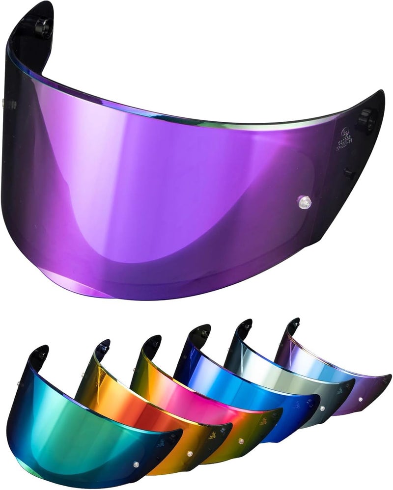 psler Assault Rapid Helmet Visor - Motorcycle Helmet Face Shield Accessories Replacement for Assault Rapid FF320 FF353 FF328 FF800,Deep Purple - Image 1